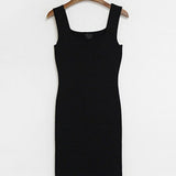 Women Dresses Knitted Skirt Sexy Slim Knit Sleeveless Dress