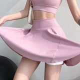 Women Yoga Sports Shorts Sports Running Fitness Culottes Breathable Casual Sexy Casual Short Skirt