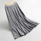 Women Knitted Skirt Autumn and Winter Knitting Skirt Pleated Skirt