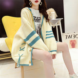 Women Knitwear Fall/Winter Hooded Sweater Coat Loose Knitted Cardigan