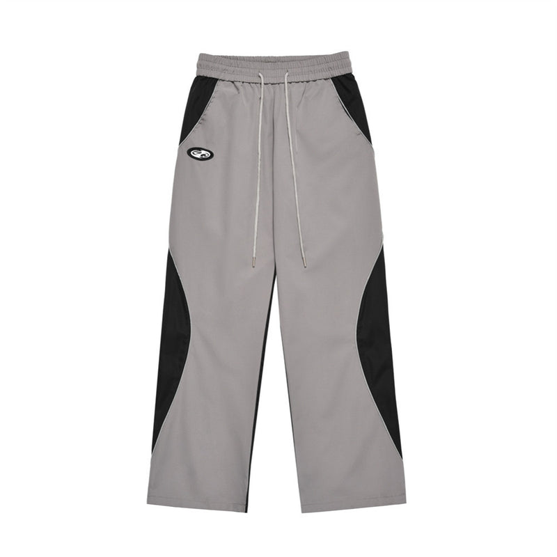 Men Sweatpants Patchwork Assorted Colors Sports Casual Pants Men Loose Straight Trousers