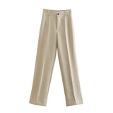 Women Sweatpants Casual Suit Pants Business Pants Fall Baggy Straight Trousers