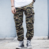 Men Sweatpants Tiger Pattern Camouflage Cargo Pants Male Tactical Ankle Banded Pants