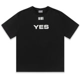 Vetements T Shirts VTM Yes No Striped Printed round Neck Short Sleeve T-shirt