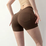 Women Yoga Sports Shorts Sports High Waist Shorts Fitness Pants