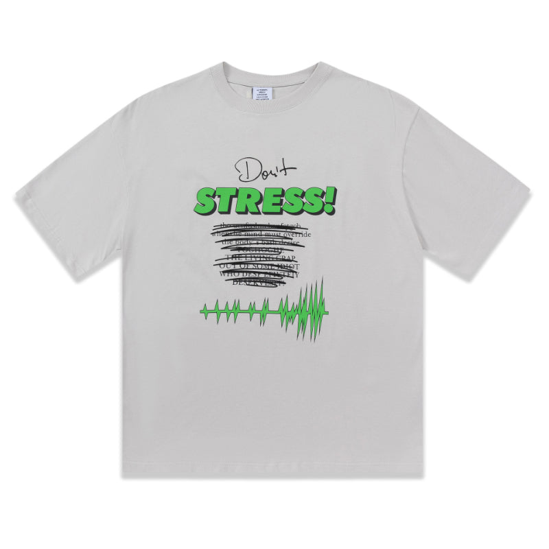 Vetements T Shirts VTM Werther Cute Cement Gray Letter OS Loose Short Sleeve T-shirt