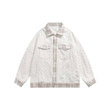Unisex Jacket Polo Collar Jacket Baggy Coat