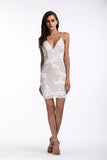 Women Evening Gown Sexy V-neck Night Club Slip Sequins Dress