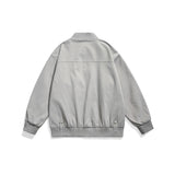 Unisex Jacket Zipper Decorations Vintage Overalls Jacket Men and Women Loose Jacket