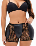 Butt Lifter plus Size Pu Big Mesh Sexy Fengqi Sponge Mat Hip Lifting Leather Shorts