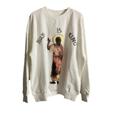 Jesus Is King Detroit Shirt Turtleneck Crew Neck Sweater Hip Hop Loose Sports Casual Jacket