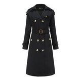 Women Trench Coat Long-Sleeved Lapel Coat
