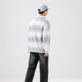 Unisex Sweater Winter Lapel Gradient Sweater