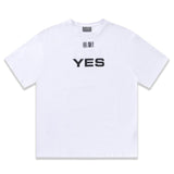 Vetements T Shirts VTM Yes No Striped Printed round Neck Short Sleeve T-shirt