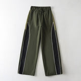 Women Sweatpants Overalls Retro Wide-Leg Pants