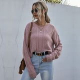 Women Knitted Sweater Knitted Long-Sleeved Twist Mori Short Bottoming Sweater
