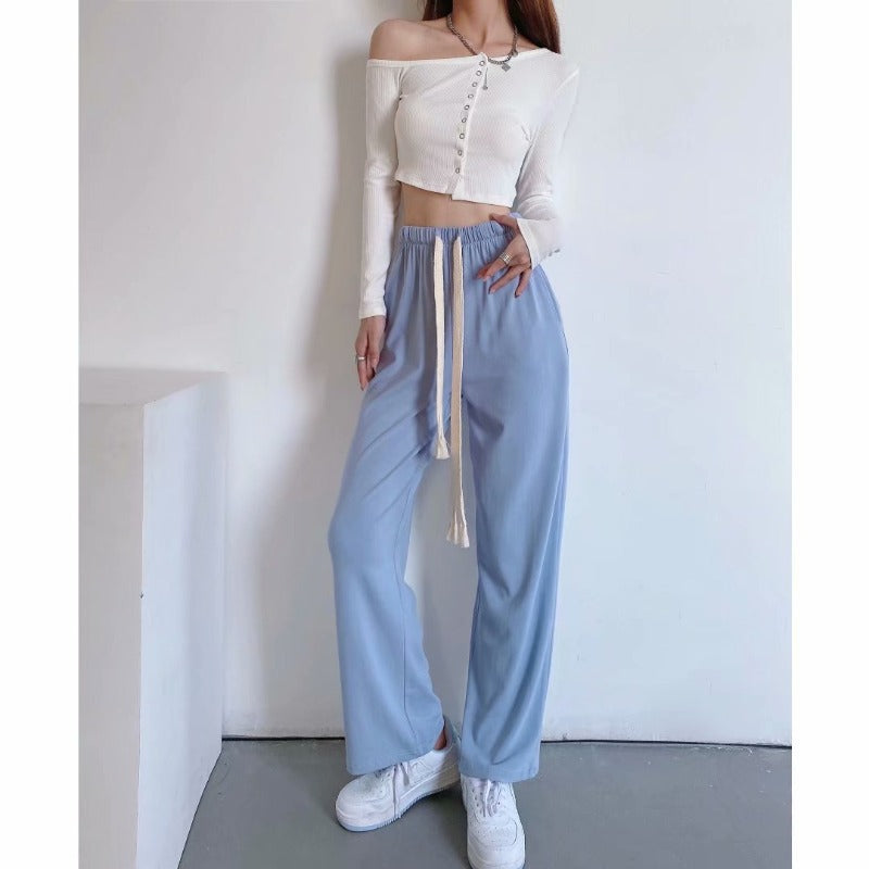 Women Sweatpants Wide Leg Pants Spring Straight-Leg Pants