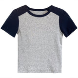 Women T Shirt Knitted Short-Sleeved T-shirt Women's Short Summer round Neck Slim Fit