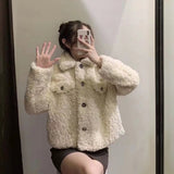 Women Jacket Loose Faux Lamb Fur Coat