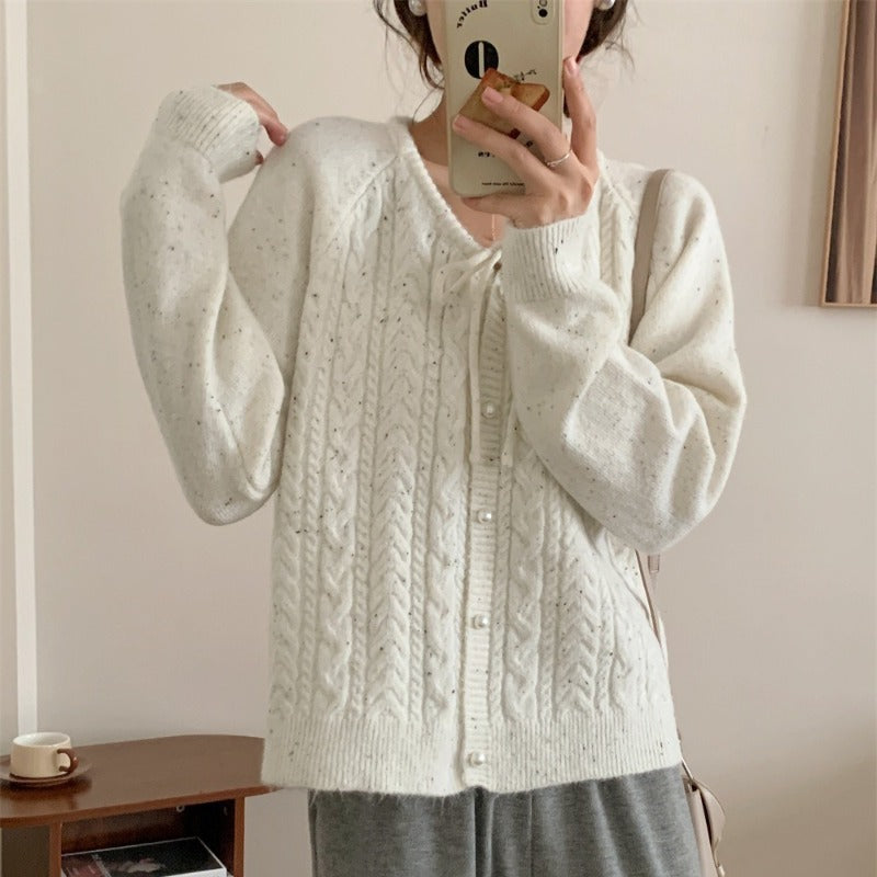 Women Knitted Cardigan Vintage Sweater Cardigan Loose Sweater Coat