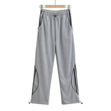 Women Sweatpants Striped Casual Pants Wide Leg Loose Ankle-Tied Sweatpants
