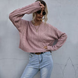 Women Knitted Sweater Knitted Long-Sleeved Twist Mori Short Bottoming Sweater