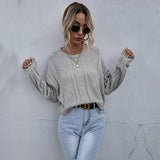 Women Knitted Sweater Knitted Long-Sleeved Twist Mori Short Bottoming Sweater