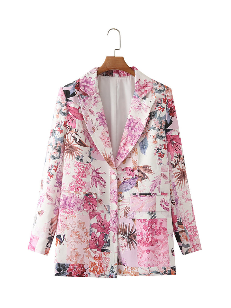 Women Suits Autumn Printed Suit Coat Suit