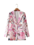 Women Suits Autumn Printed Suit Coat Suit