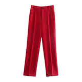 Women Sweatpants Casual Suit Pants Business Pants Fall Baggy Straight Trousers