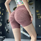 Women Yoga Sports Shorts Exercise Workout Pants Tie-Dye Running Tight Yoga Shorts