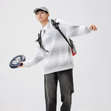 Unisex Sweater Winter Lapel Gradient Sweater