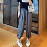 Women Sweatpants Summer Thin Breathable Casual Wide-Leg Pants Trousers