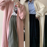Women Knitwear Fall/Winter V-neck Sweater Coat Female Loose Knitted Cardigan