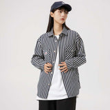 Unisex Jacket Autumn Striped Shirt