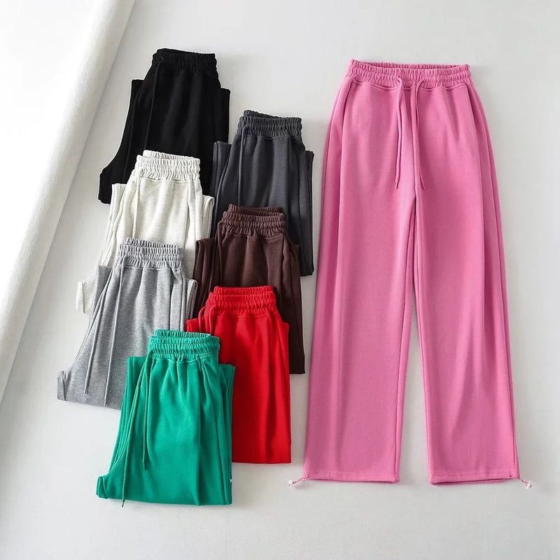 Women Sweatpants Casual Straight-Leg Sweatpants