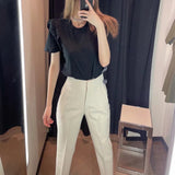 Women Sweatpants Straight Harlan Casual Suit Pants
