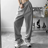 Women Sweatpants Summer Sweatpants Loose Straight Wide-Leg Pants