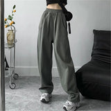 Women Sweatpants Summer Sweatpants Loose Straight Wide-Leg Pants