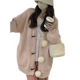 Women Knitwear Autumn and Winter Sweater Coat Loose Knitted Cardigan