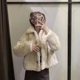 Women Jacket Loose Faux Lamb Fur Coat