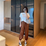 Women Sweatpants Summer Thin Breathable Casual Wide-Leg Pants Trousers