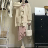 Women Knitwear Autumn and Winter Sweater Coat Loose Knitted Cardigan