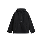 Unisex Jacket Black Warrior Mechanical Style Coat Hooded Jacket Shell Jacket