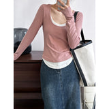 Women T Shirt Slim Fit T-shirt round Neck