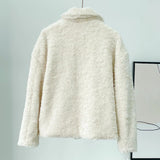 Women Jacket Faux Lamb Fur Coat Female Autumn and Winter Loose Plush Top