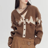 Women Knitwear Autumn and Winter Tassel Loose Knitted Cardigan