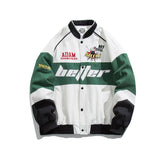Unisex Jacket Vintage Stand Collar Jacket Loose Embroidered Baseball Jacket