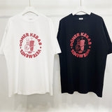 Vetements T Shirts VTM Werther Cute Chef Printed Letter OS Loose Casual Short Sleeve T-shirt