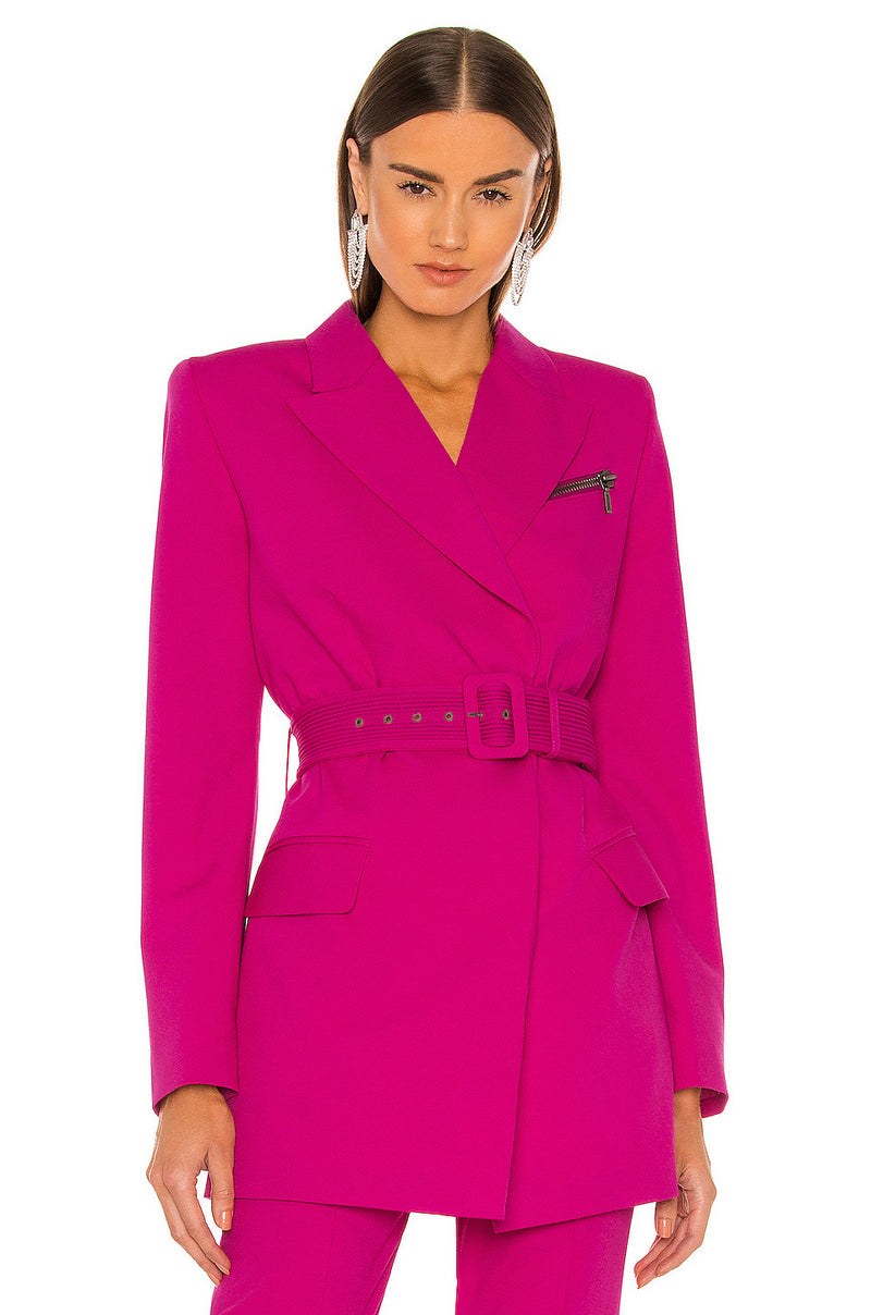 Women Suits Spring and Autumn Long Belt Slim Fit Blazer